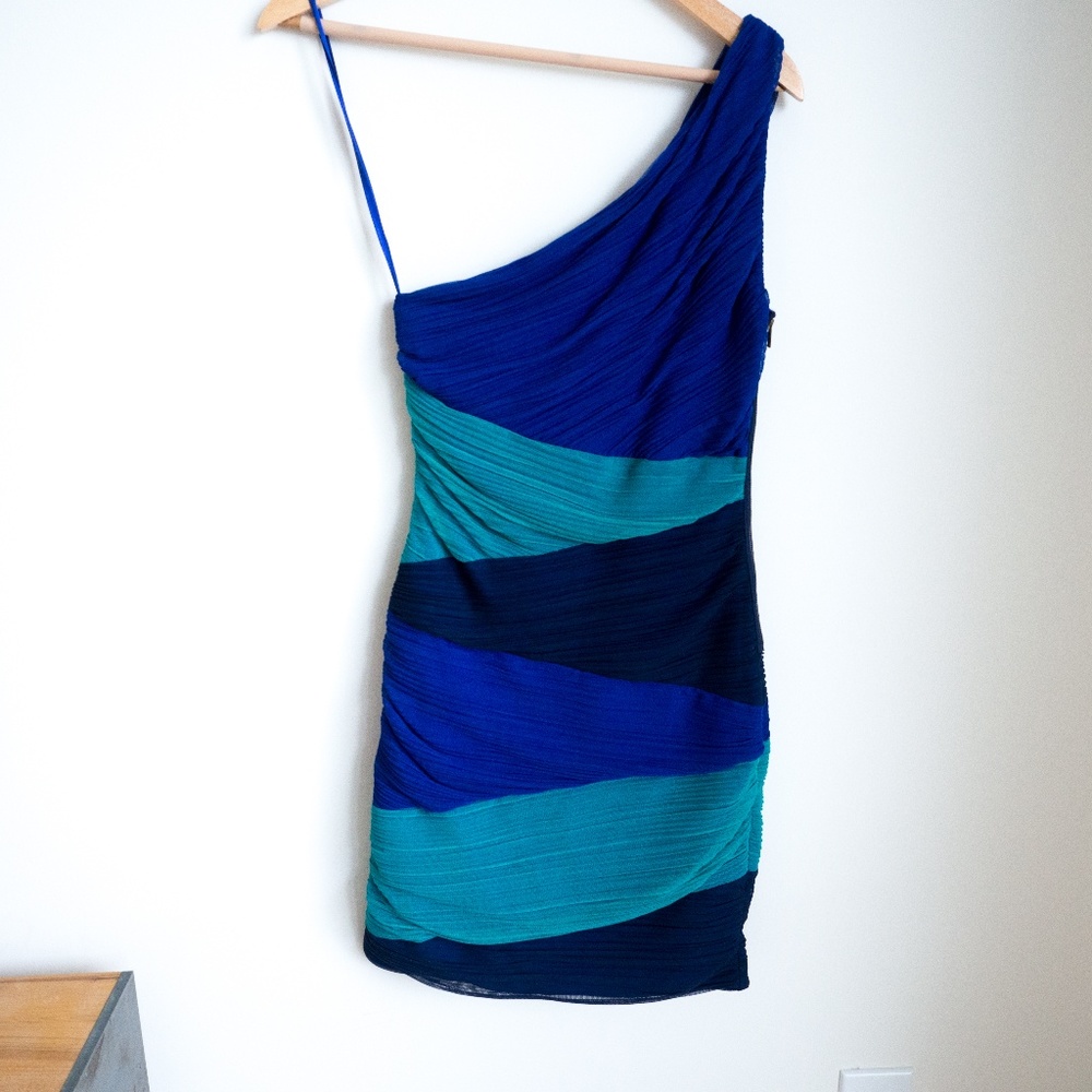 BCBG Maxazria One-Shoulder Dress